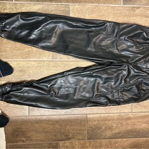 MELISSA NEPTON Shiny Black Joggers